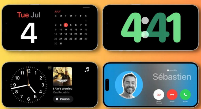 向阳苹果手机维修分享iOS17横屏充电待机显示有什么好处 