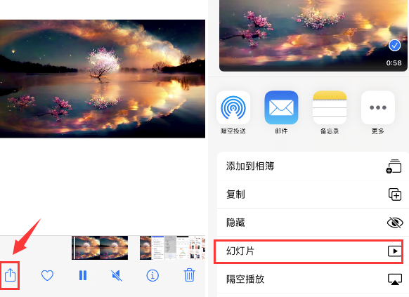 向阳苹果14维修店分享iPhone14相册视频如何循环播放 