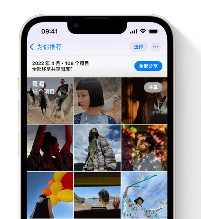 向阳苹果维修网点分享在 iPhone 上使用共享图库 